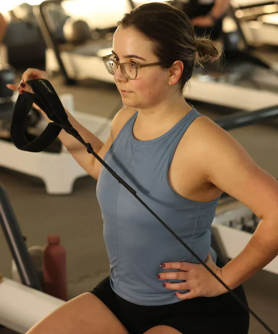 A member working on the Reformer